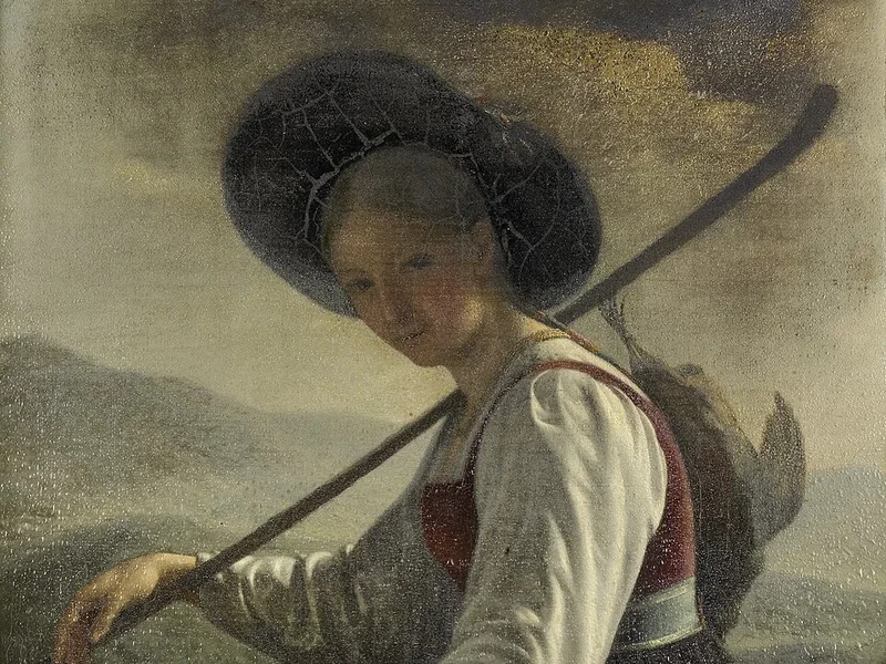 1778-Cornelis Cels - Ragazza di campagna svizzera